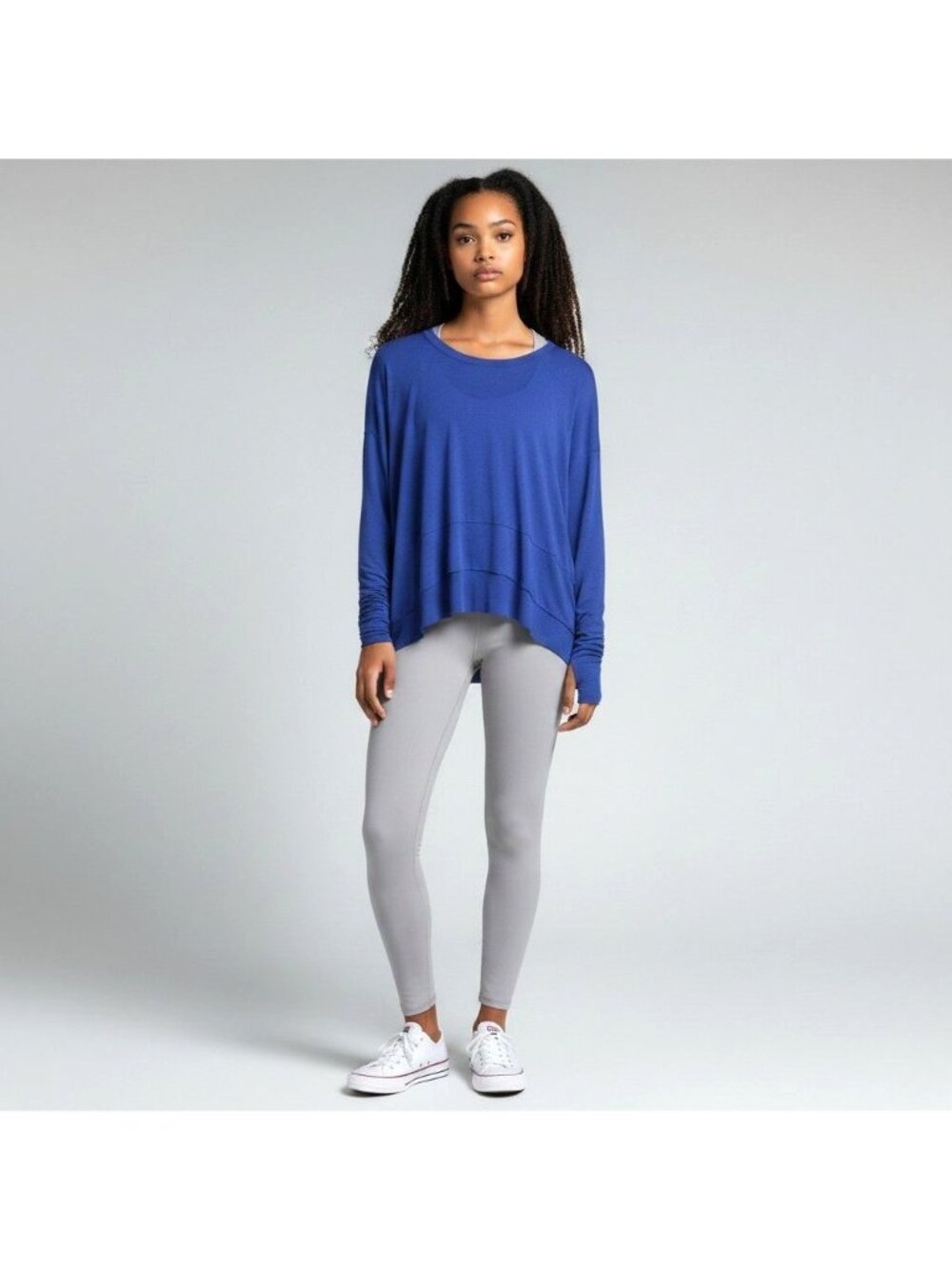Free People Movement Tempo UV Protection Long Sleeve Top XL Blue